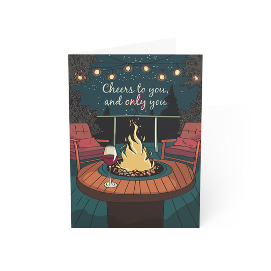 Physical Divorce Greeting Card, Cheers to You (and Only You)