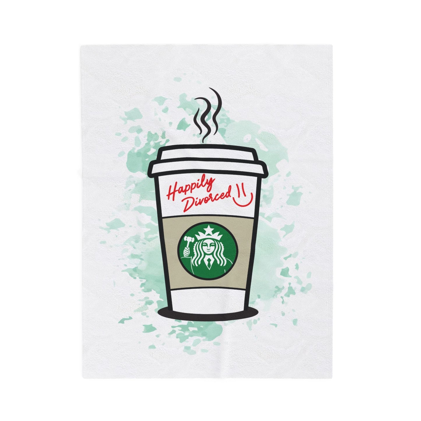 Coffee Cup Plush Blanket — “Happily Drippped” Velveteen Throw for Coffee Lovers - Someone Has to Say It