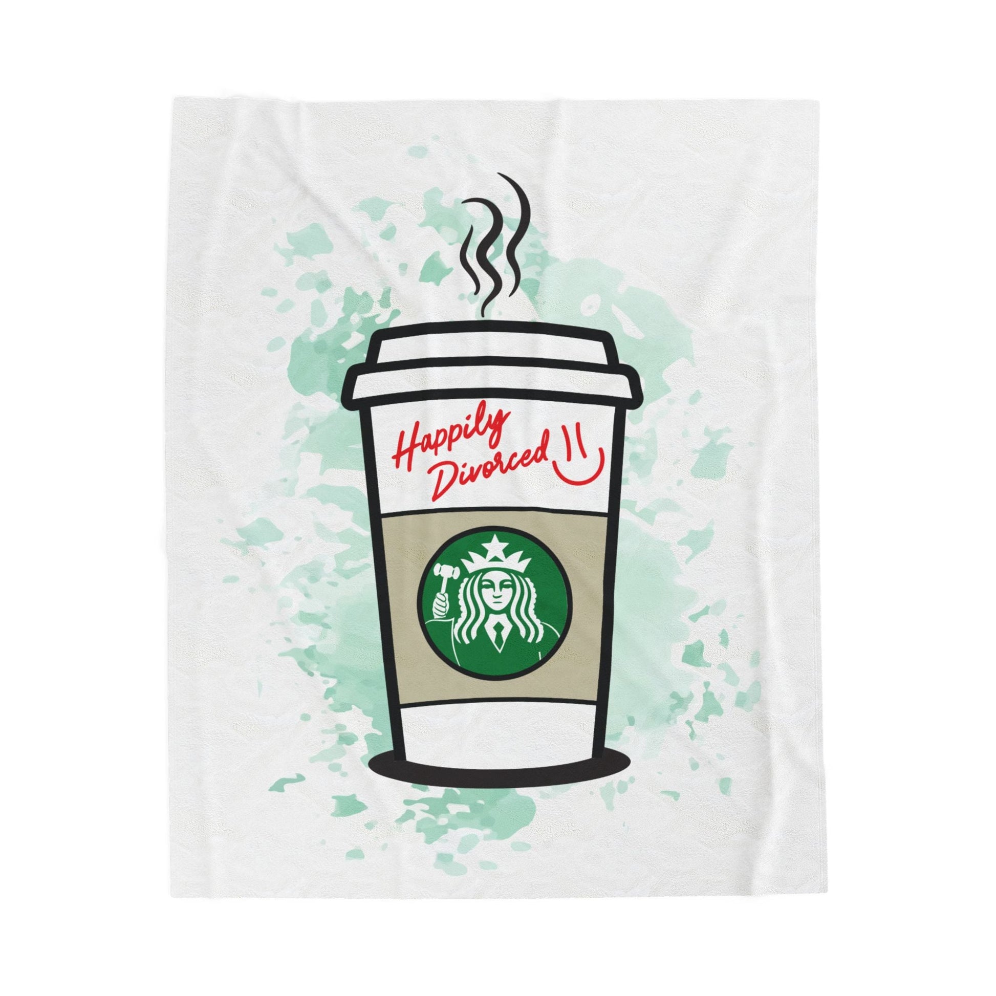 Coffee Cup Plush Blanket — “Happily Drippped” Velveteen Throw for Coffee Lovers - Someone Has to Say It