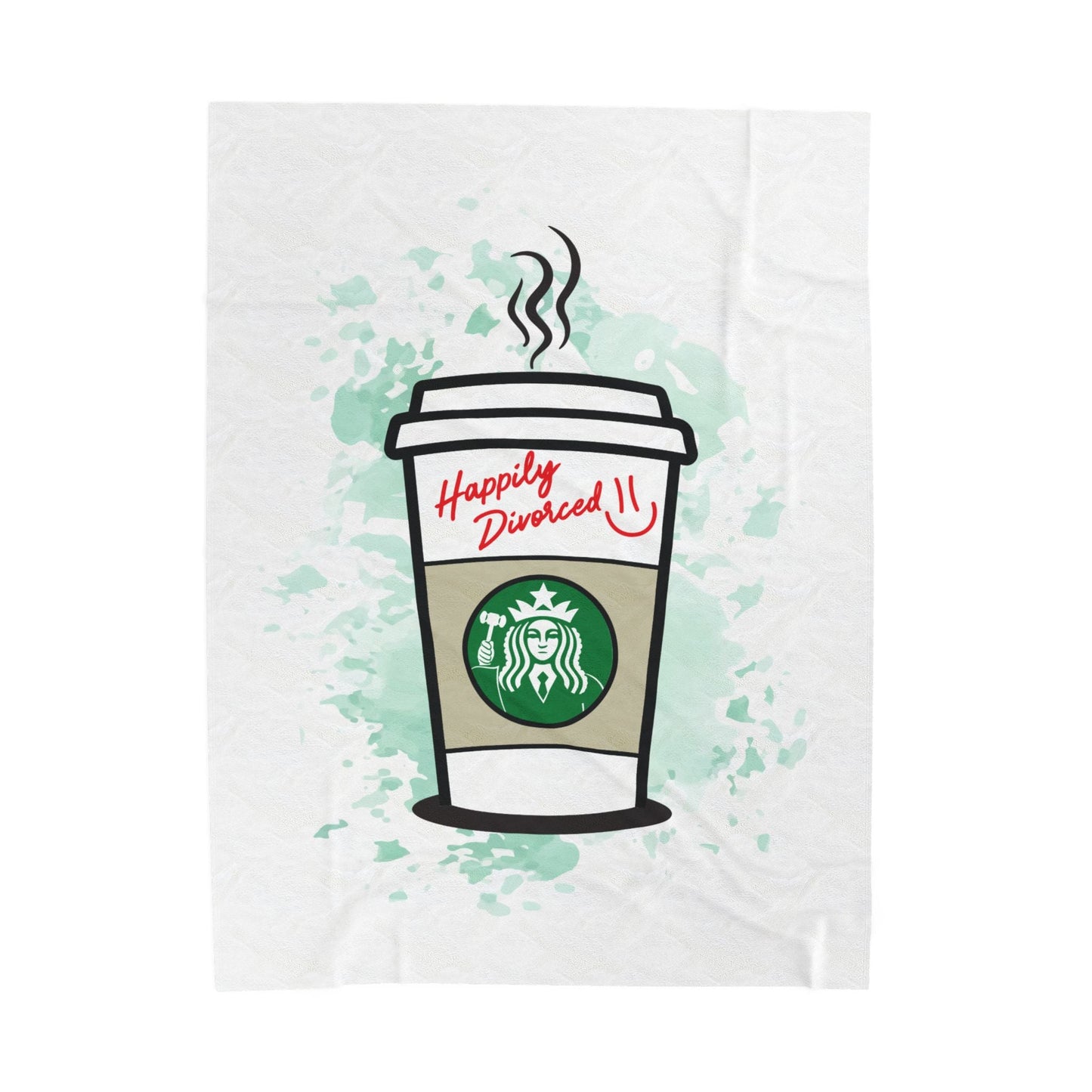 Coffee Cup Plush Blanket — “Happily Drippped” Velveteen Throw for Coffee Lovers - Someone Has to Say It