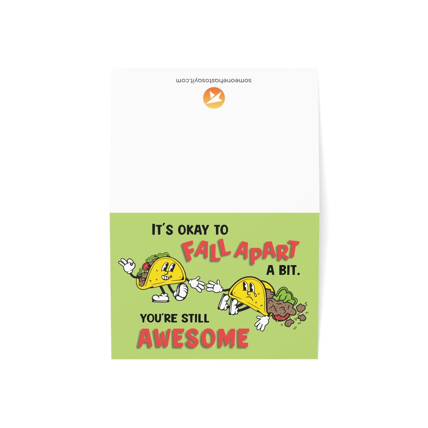 Divorce Greeting Card, It's Okay to Fall Apart - Someone Has to Say It