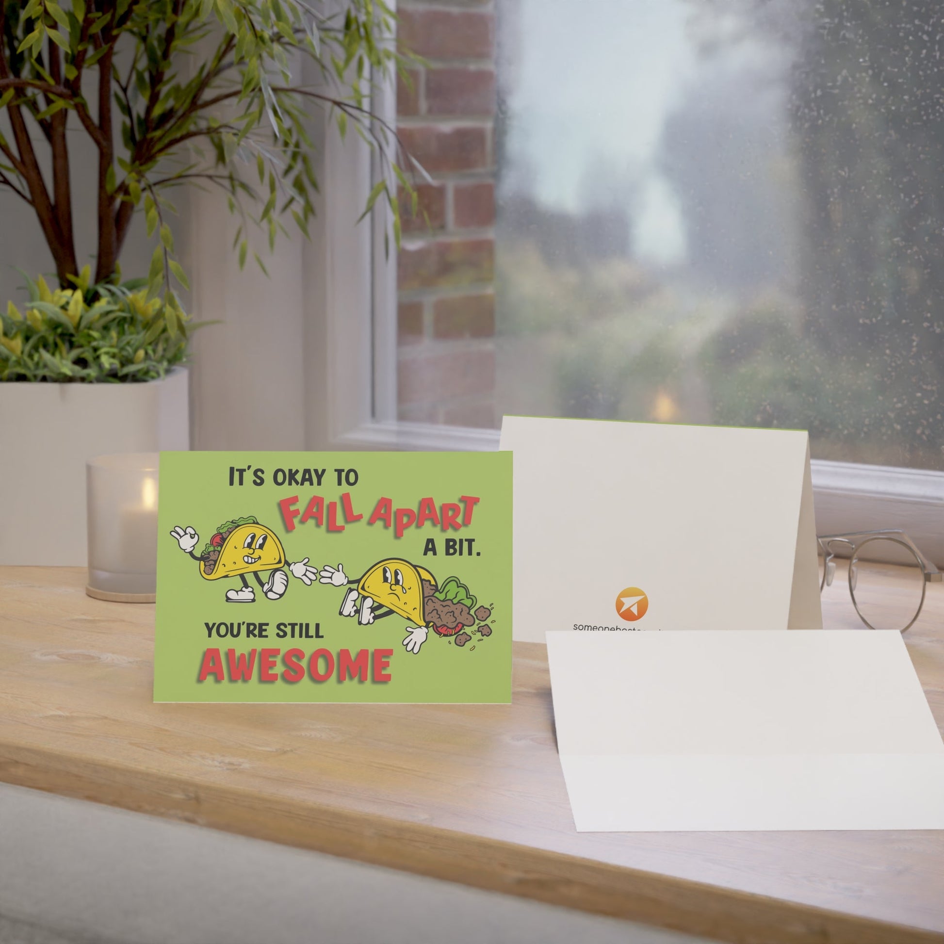 Divorce Greeting Card, It's Okay to Fall Apart - Someone Has to Say It