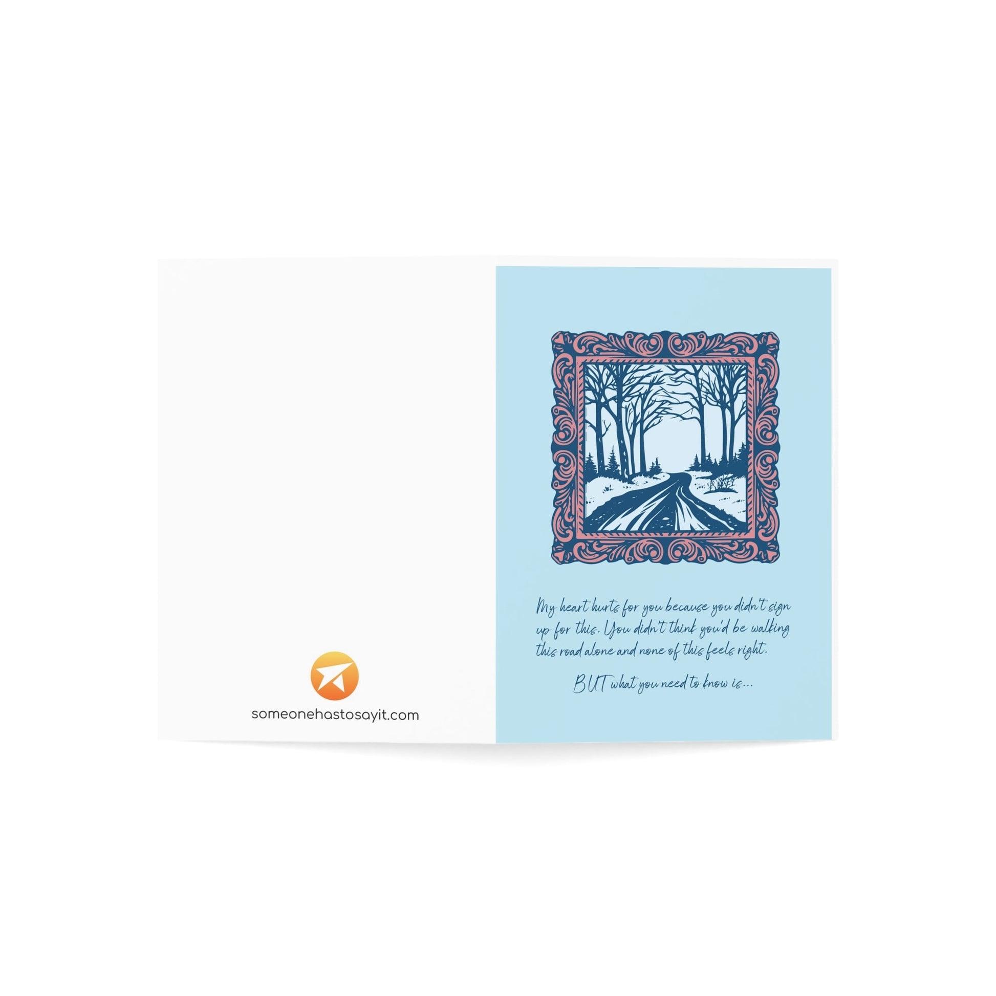 Divorce Greeting Card, My Heart both Hurts and Sings for You - Someone Has to Say It