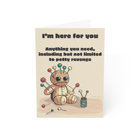 Divorce Greeting Card, Voodoo Doll Petty Revenge - Someone Has to Say It
