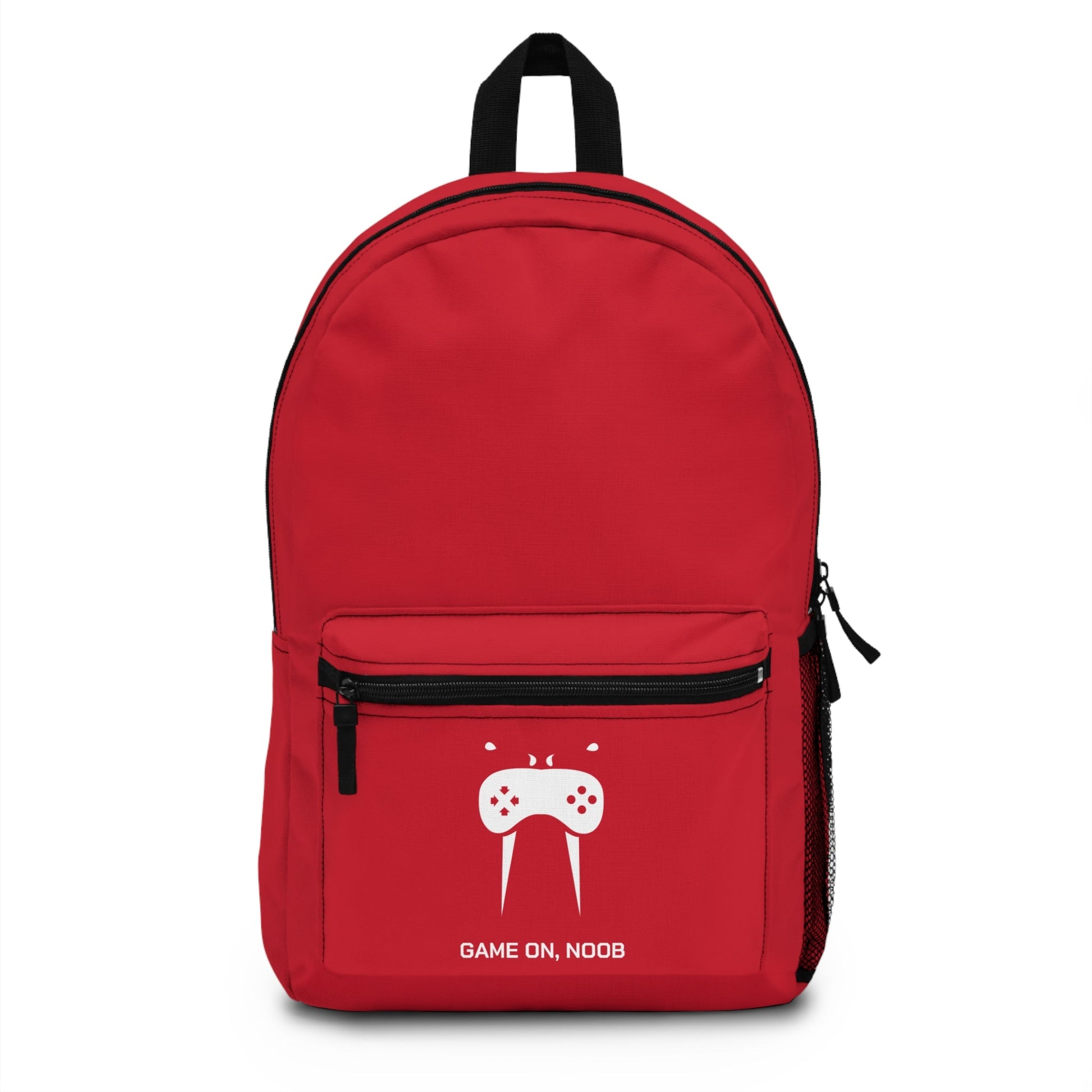Gamer Backpack — "Game On, Noob" Controller Graphic School Bag - Someone Has to Say It