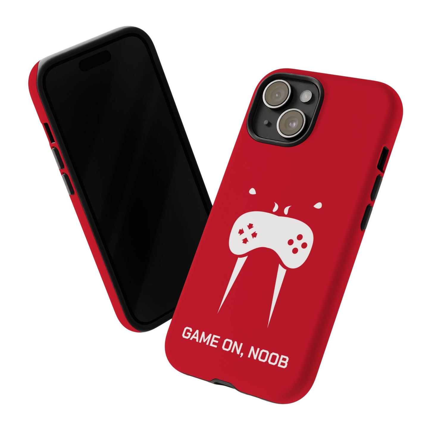 Gamer Phone Case — "Game On, Noob" Red Protective iPhone Cover - Someone Has to Say It