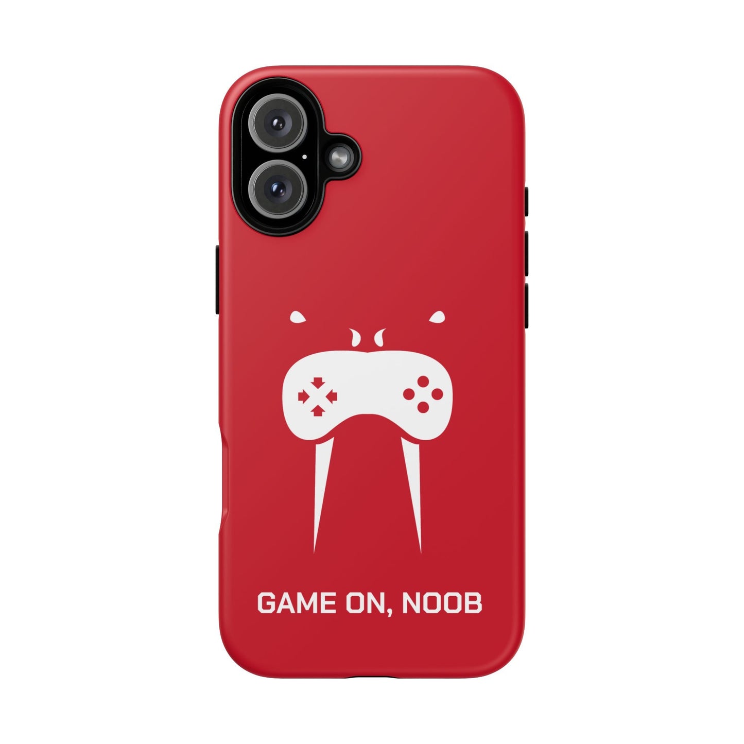 Gamer Phone Case — "Game On, Noob" Red Protective iPhone Cover - Someone Has to Say It