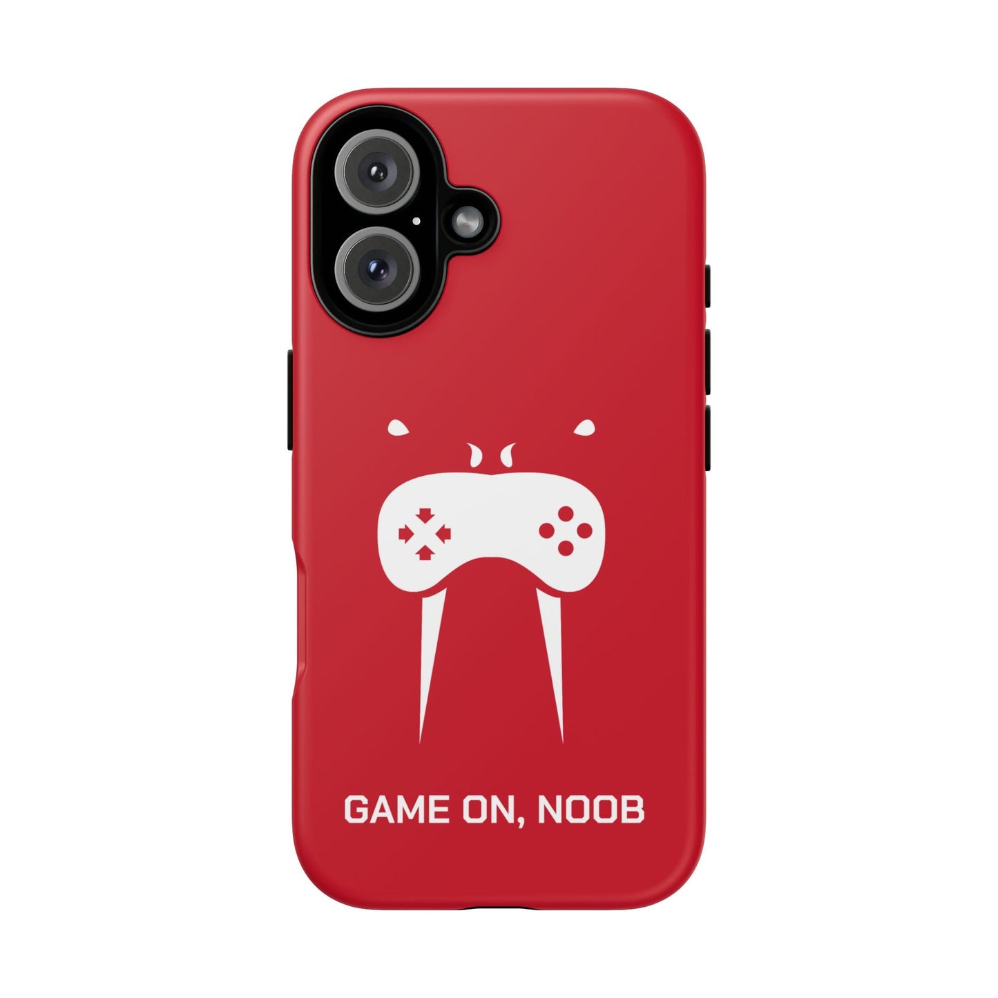 Gamer Phone Case — "Game On, Noob" Red Protective iPhone Cover - Someone Has to Say It