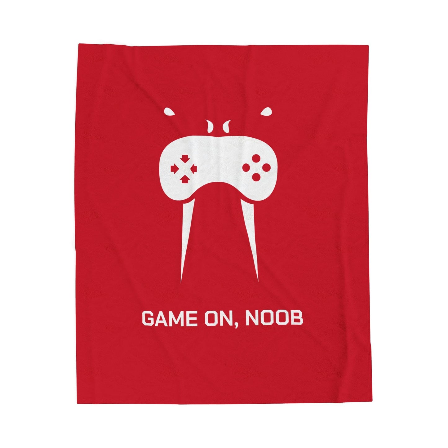 Gaming Velveteen Plush Blanket — "Game On, Noob" Cozy Gamer Throw - Someone Has to Say It