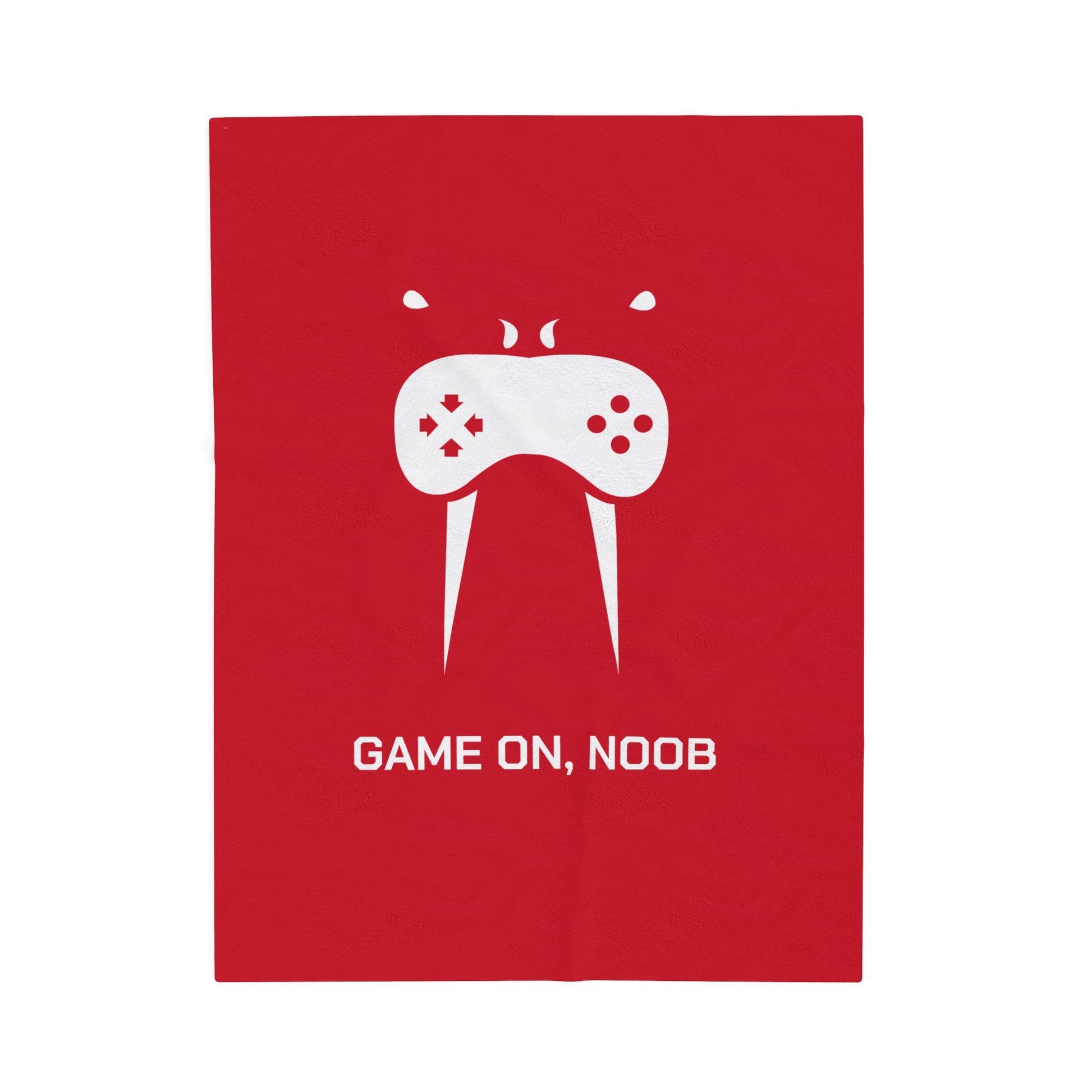 Gaming Velveteen Plush Blanket — "Game On, Noob" Cozy Gamer Throw - Someone Has to Say It