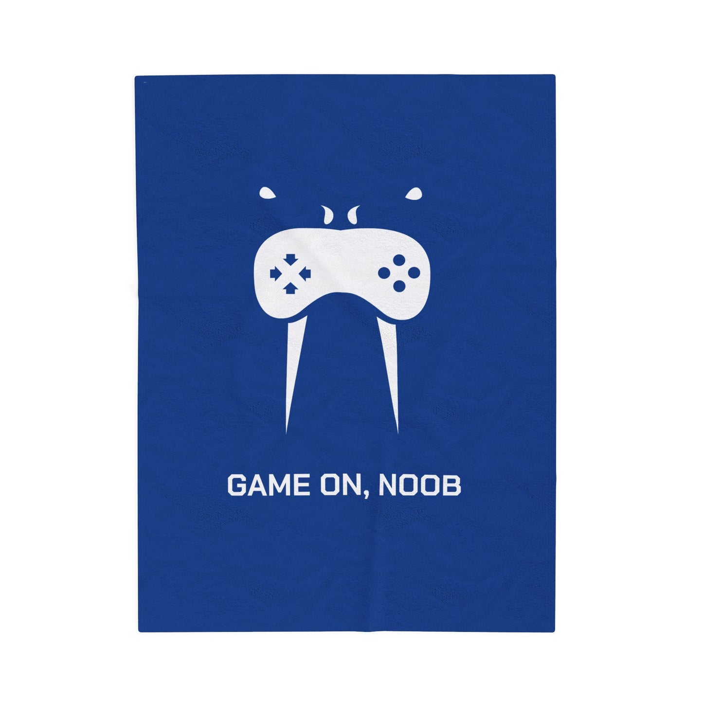 Gaming Velveteen Plush Blanket – “Game On, Noob” Soft Gamer Throw - Someone Has to Say It