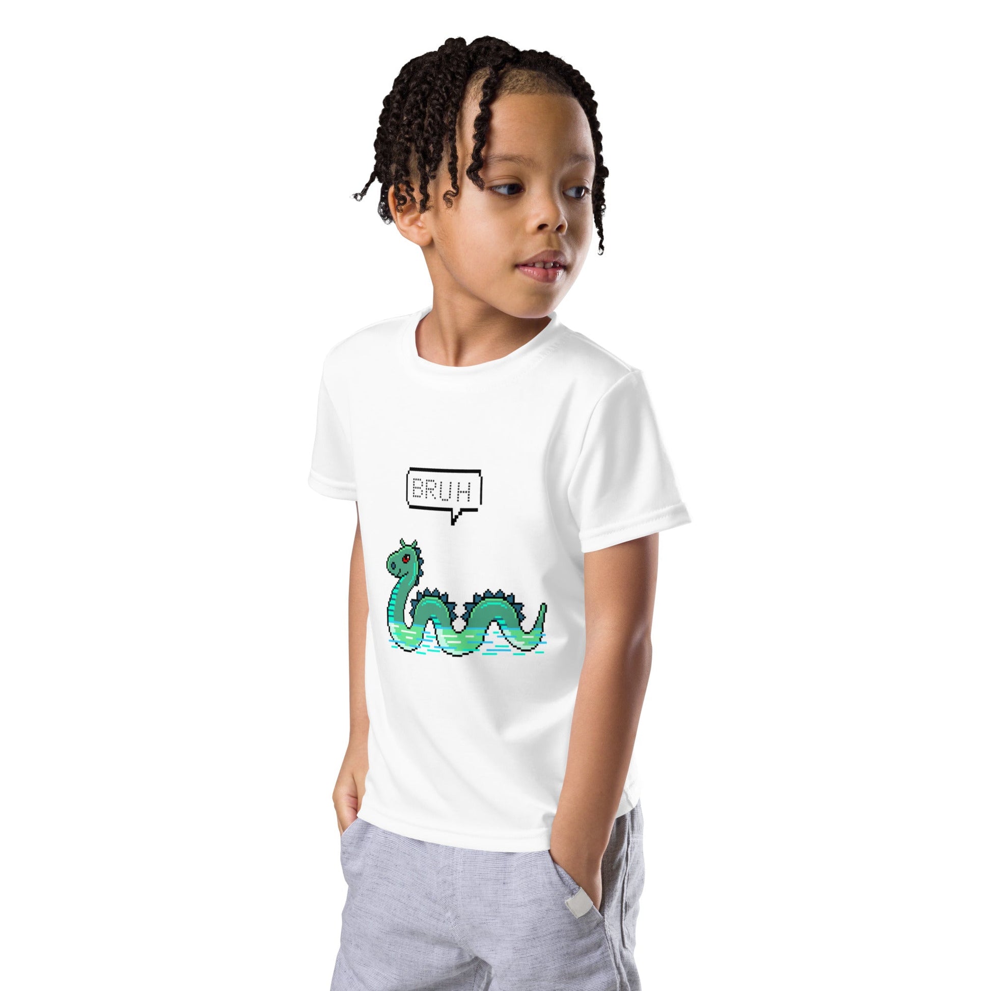 Kids crew neck t-shirt | Loch Ness Monster | Bruh | Nostalgic | Gamer - Someone Has to Say It