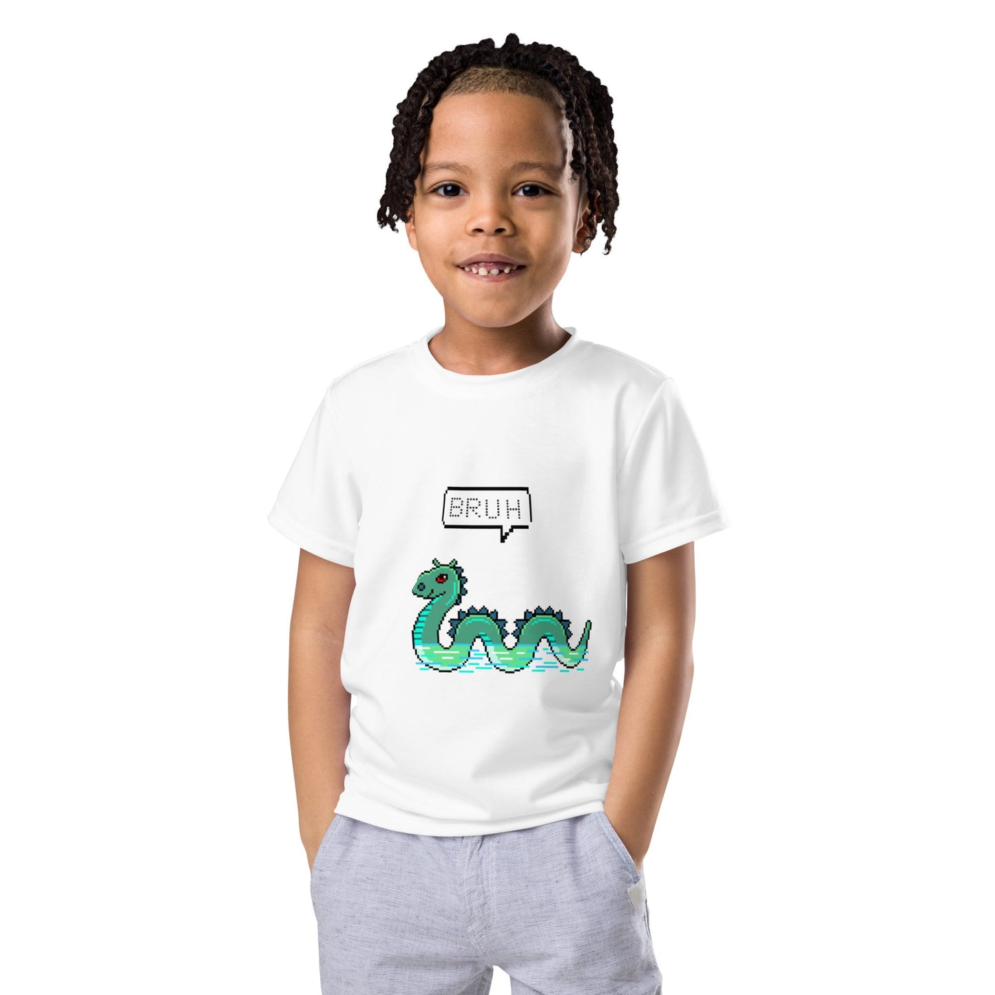 Kids crew neck t-shirt | Loch Ness Monster | Bruh | Nostalgic | Gamer - Someone Has to Say It