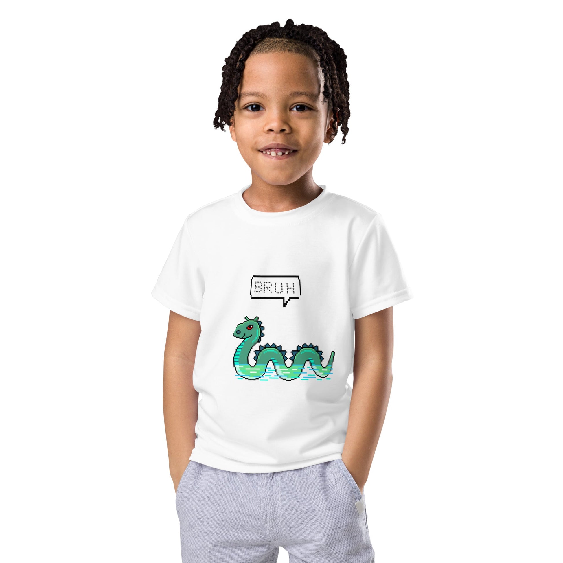 Kids crew neck t-shirt | Loch Ness Monster | Bruh | Nostalgic | Gamer - Someone Has to Say It