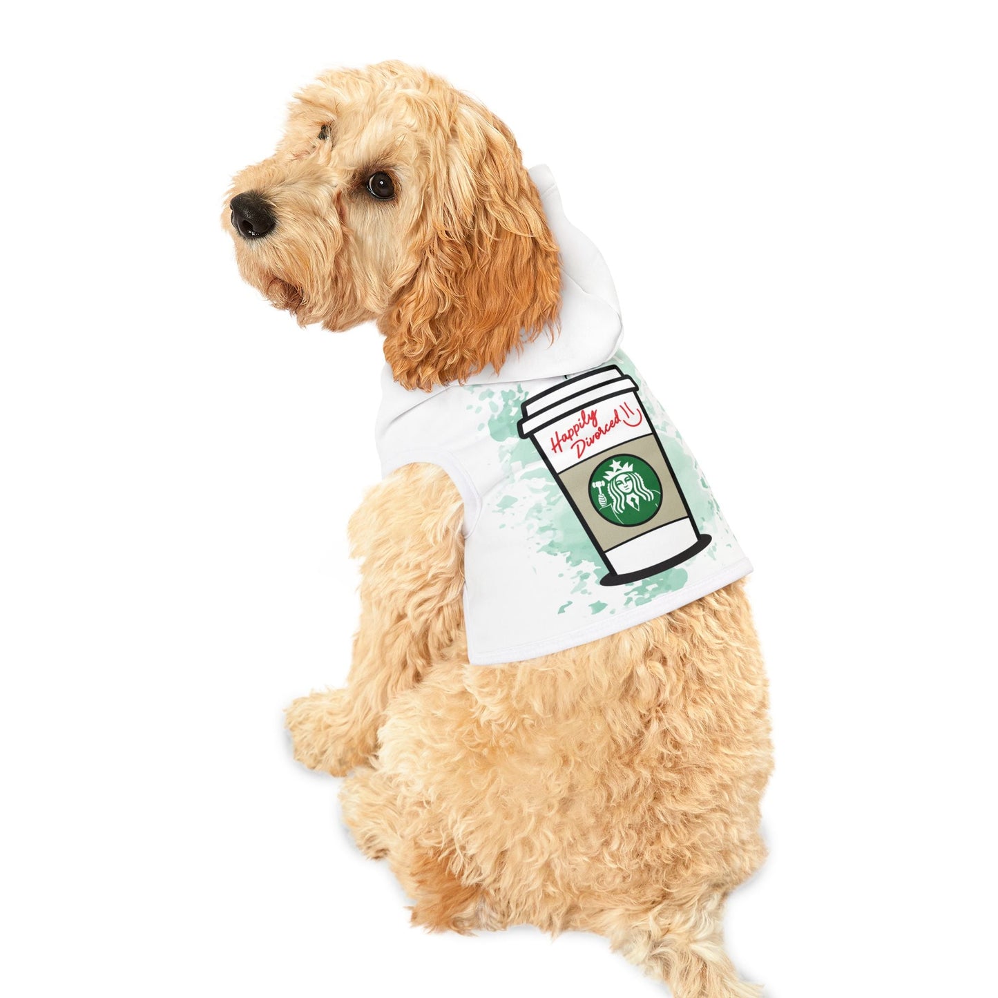 Pet Hoodie — 'Happily Dranked' Coffee Cup Graphic Dog & Cat Hoodie - Someone Has to Say It