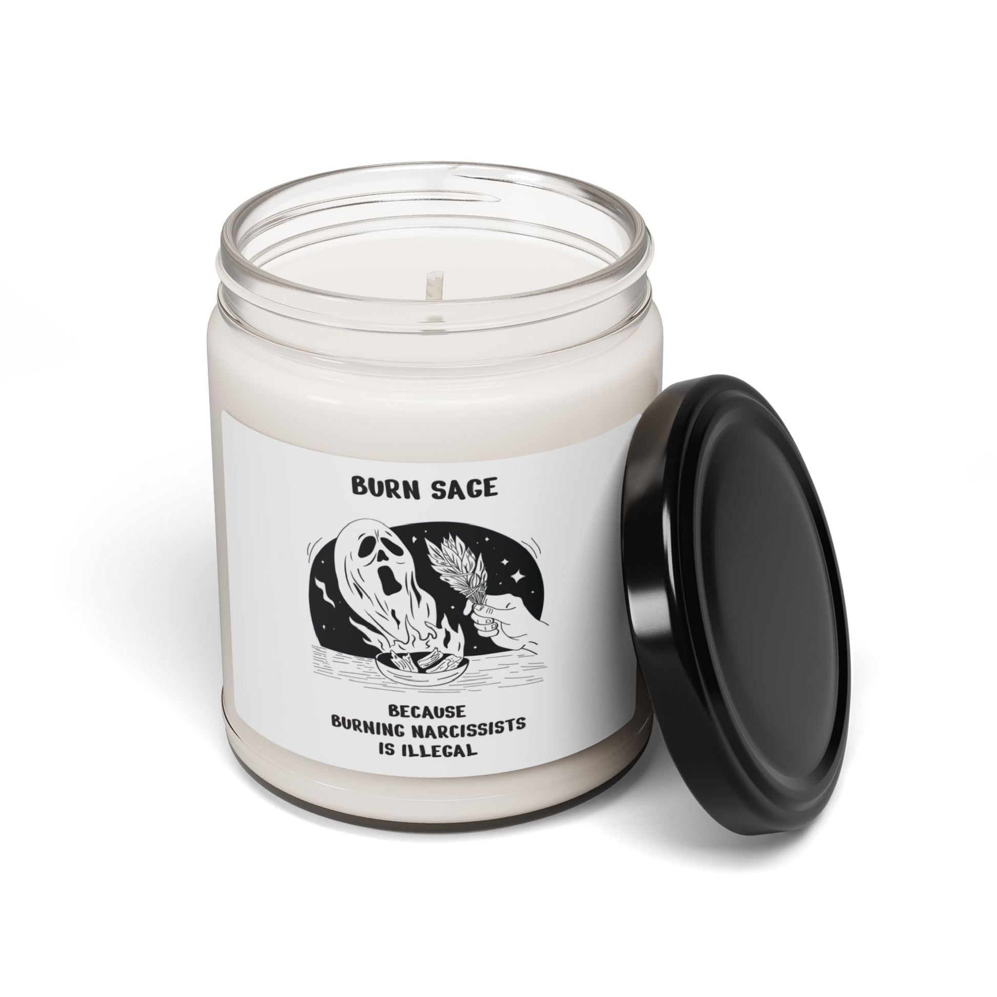 Scented Soy Candle, Funny Narcissist Message, 9oz - Someone Has to Say It