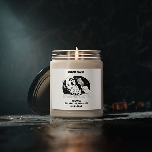 Scented Soy Candle, Funny Narcissist Message, 9oz - Someone Has to Say It
